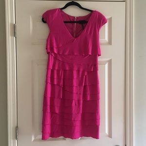 Laundry by Shelli Segal pink ruffle dress